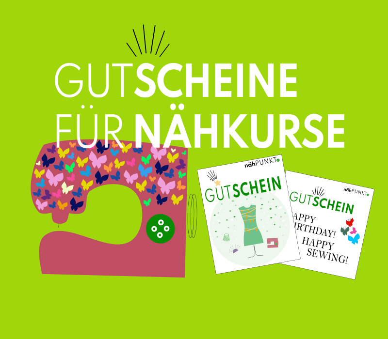 Gutscheine für Nähkurse bei nähPUNKT Karlsruhe
