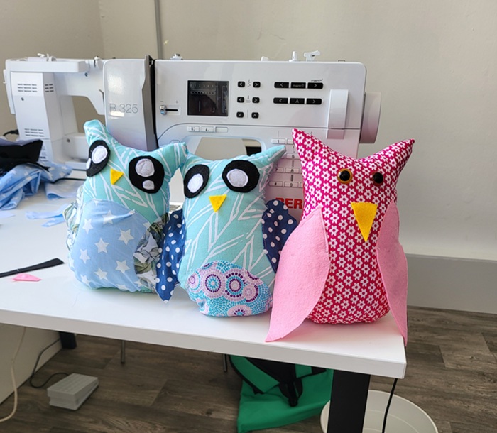 Eulen nähen, Nähkurs bei nähPUNKT Karlsruhe