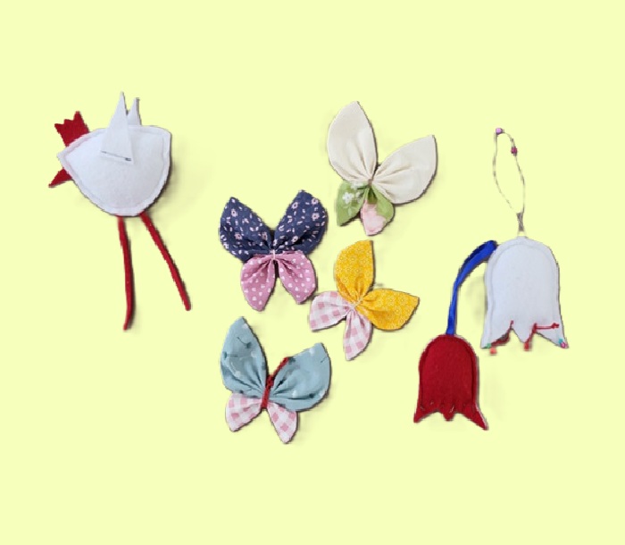 Kleine Tulpen und Vögel aus Filz nähen, Nähkurs bei nähPUNKT Karlsruhe