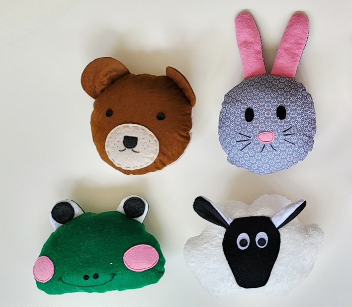 Kissen Tiergesichter nähen, Nähkurs bei nähPUNKT Karlsruhe