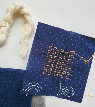 Sashiko Sticken Kurs bei nähPUNKT Karlsruhe
