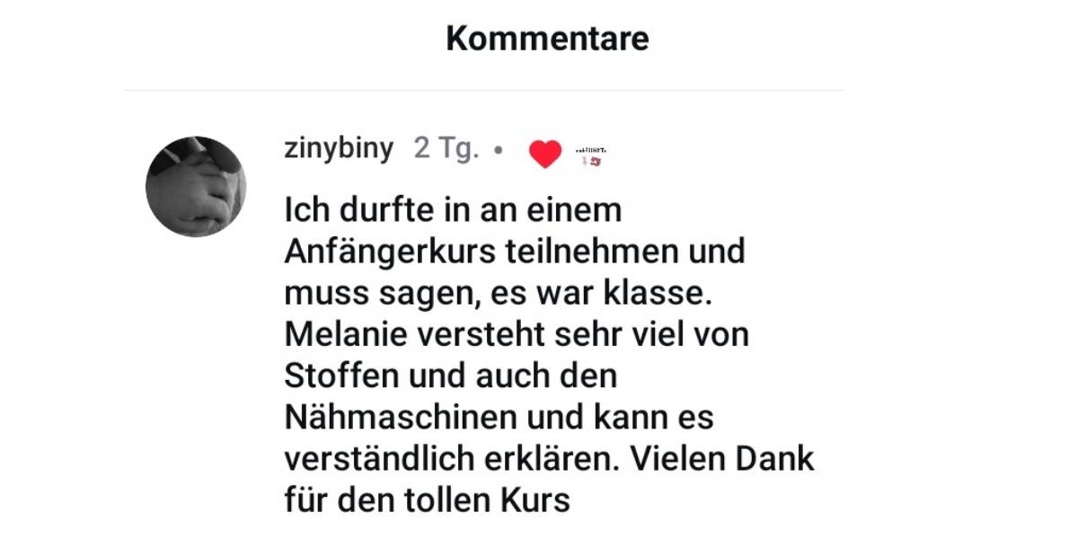 Rezension, Bewertungen von nähPUNKT Karlsruhe, Nähkurse