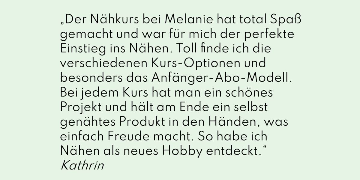 Rezension, Bewertungen von nähPUNKT Karlsruhe, Nähkurse